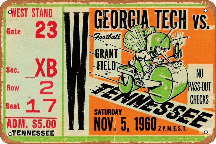 1960 GEORGIA TECH VS. TENNESSE - огляд і ціна Office Tech For Home