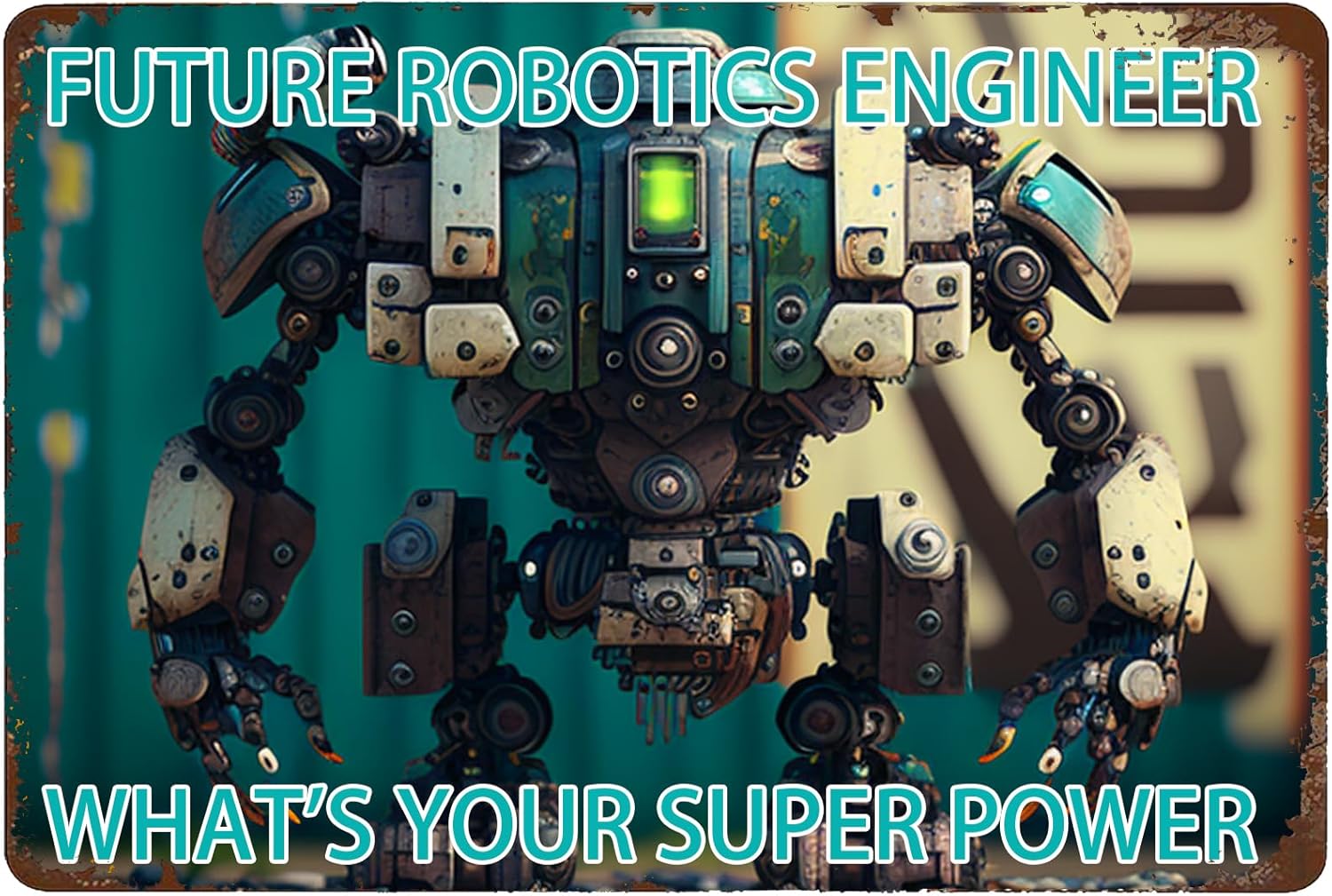 Robotics Engineer Metal Sign   - огляд і ціна Tech Office Wall