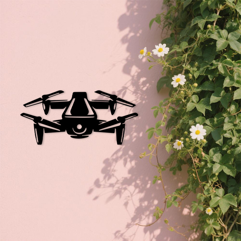 2D Flat Drone Silhouette Metal - огляд і ціна Tech Office Wall