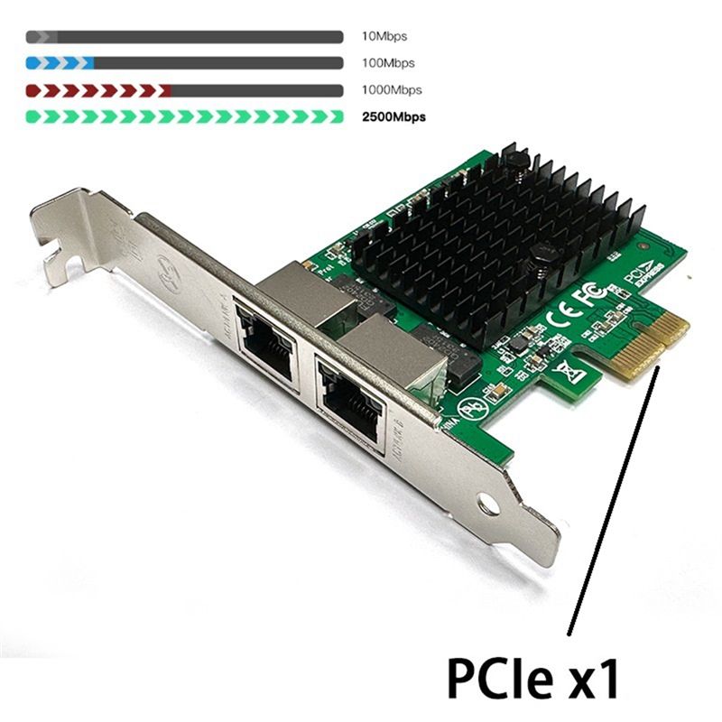 ABAN 2 Port 2.5G PCIe Network  - огляд і ціна Gigabit Network Card