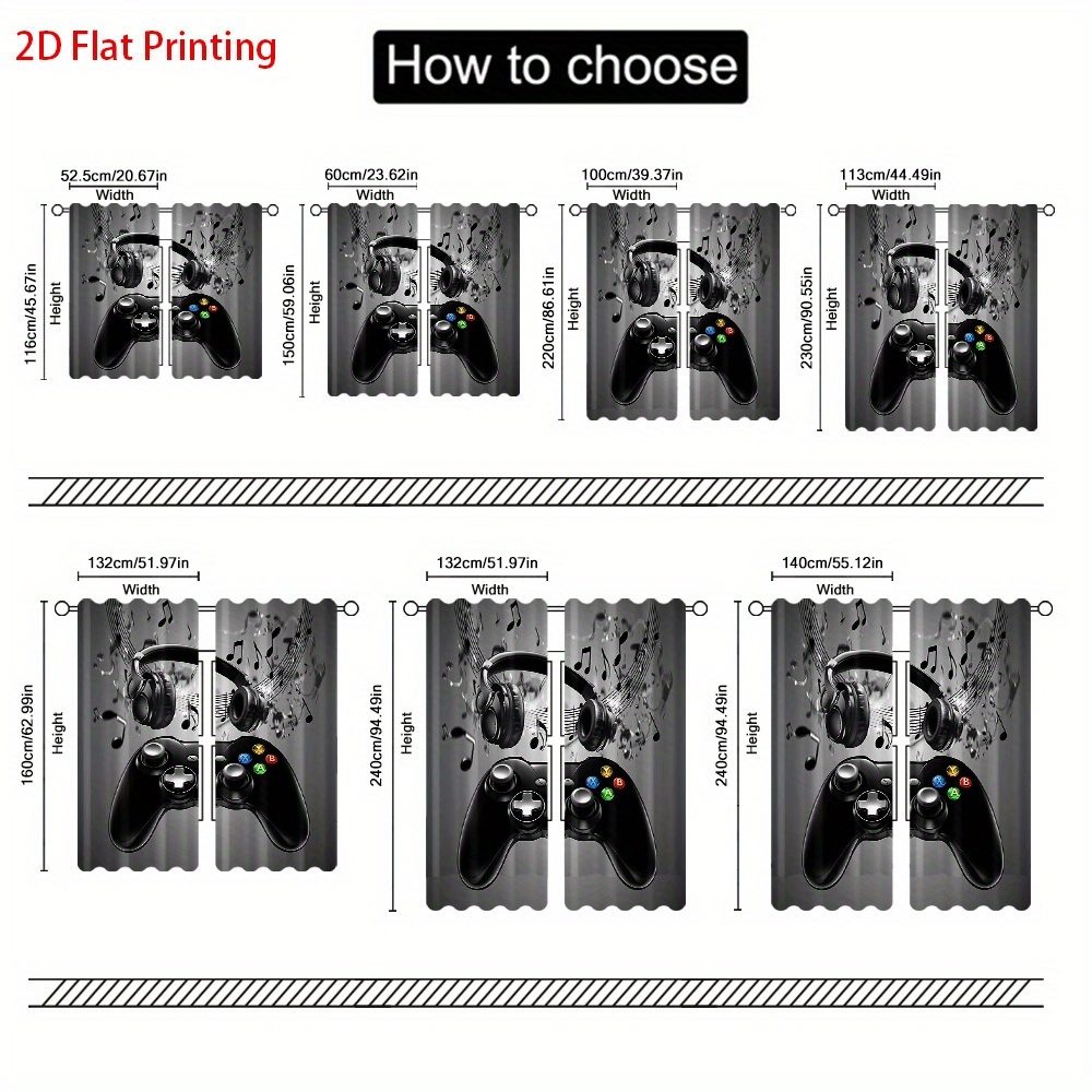 2pcs Game Controller Curtains  - огляд і ціна Office Tech For Home
