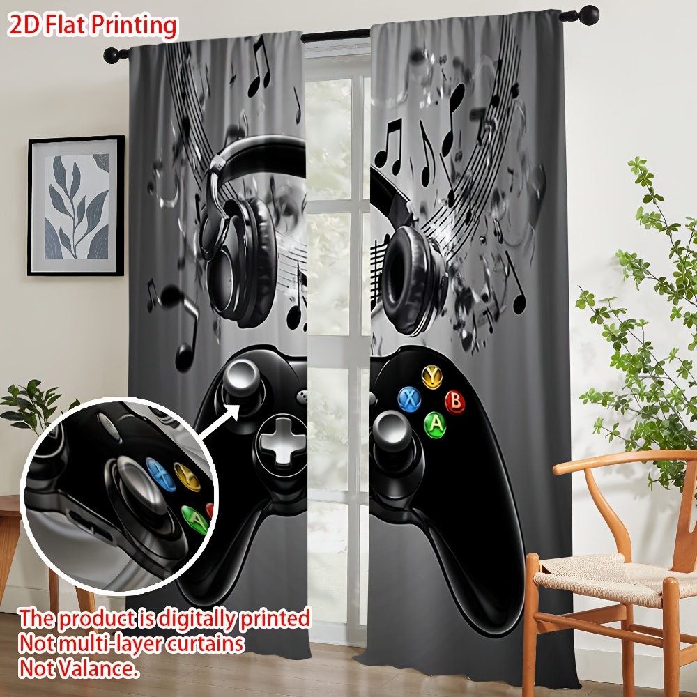2pcs Game Controller Curtains  - огляд і ціна Office Tech For Home